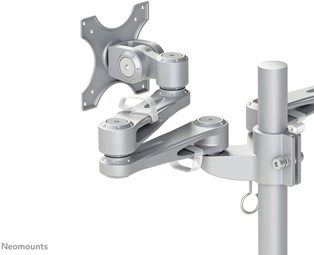 Monitorarm Neomounts D935DG 2x10-27" doorvoer zilvergrijs-4