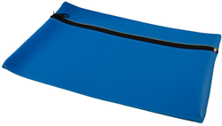 Schooletui Beto met rits 15x26cm skai lichtblauw