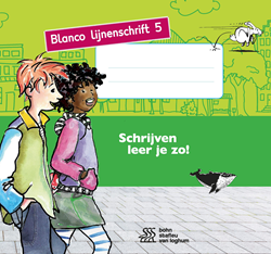 Schrijven leer je zo blanco groep 5 lijnenschrift 0,7 mm groen