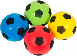 Voetbal foam set van 4 stuks