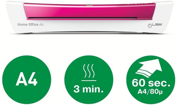 Lamineermachine Leitz iLAM Home Office A4 roze-1