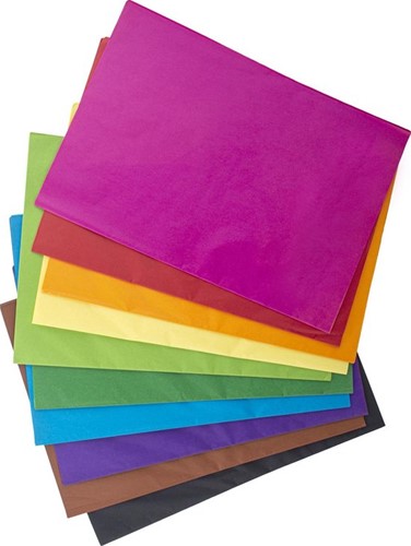 Zijdevloeipapier Folia 20 grams 50x70cm 260 vel assorti 10 kleuren