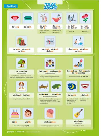 Taaljacht Spelling & grammatica groep 5 categoriekaarten
