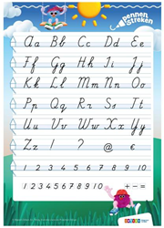 Pennenstreken 3 groep 4-6 letterkaart verbonden schrift (10 stuks)