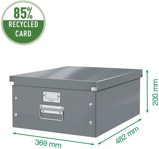 Opbergdoos Leitz Click & Store WOW groot 369x200x482mm zwart-6
