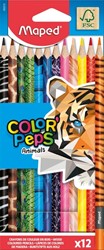 Kleurpotlood Maped Color'Peps Animals set á 12 kleuren