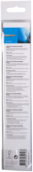 Penseel Talens Art Creation filament rond assorti set à 3 stuks-2