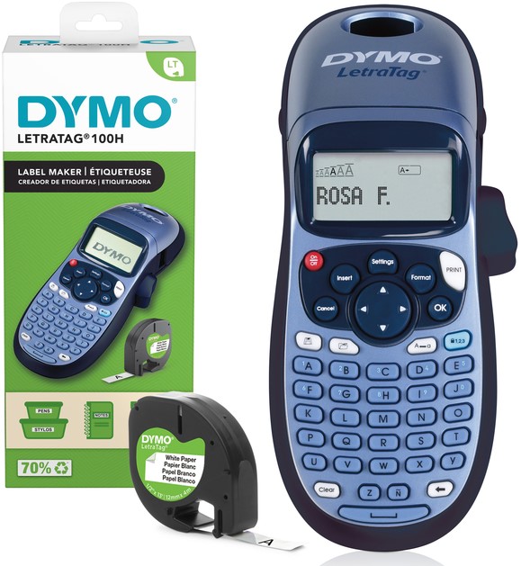 Labelprinter Dymo LetraTag 100H draagbaar abc 12mm blauw-3