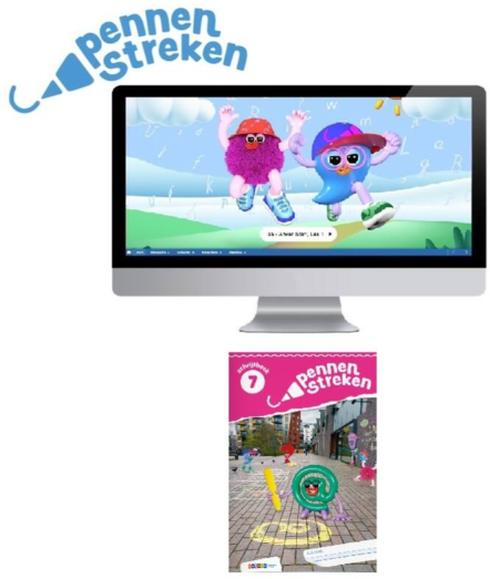 Digitaal platform Pennenstreken 3 verbonden schrift groep 7
