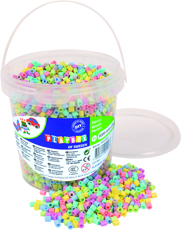 Strijkkralen midi pastel, 5000 stuks