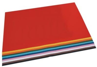 Tekenpapier gekleurd 120 grams 50x35cm assorti 10 kleuren 100 vel