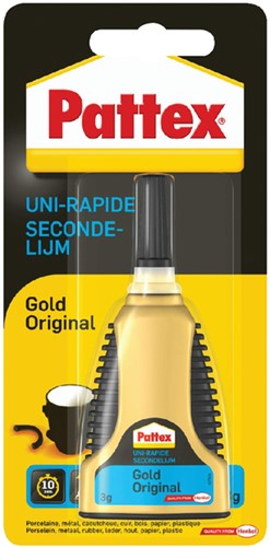 Secondelijm Pattex Gold original tube 3gram op blister
