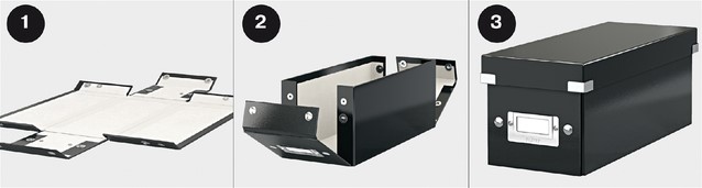 Opbergdoos Leitz Click & Store WOW groot 369x200x482mm zwart-2
