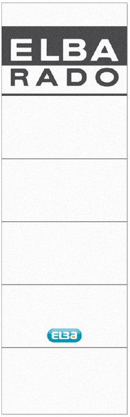 Rugetiket Elba breed 59x190mm zelfklevend wit/grijs 10 stuks