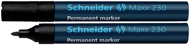 Permanent marker Schneider Maxx 230 rond 1-3mm zwart