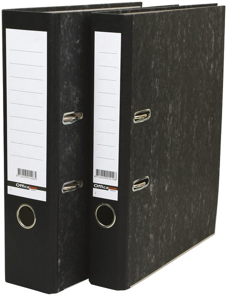 Ordner Qbasic A4 50mm karton zwart gewolkt