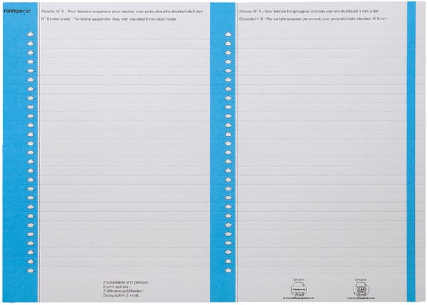 Ruiterstrook Elba Nr 8 138x6mm lateraal blauw 10 vel