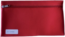 Schooletui Beto met rits 15x26cm skai helder rood