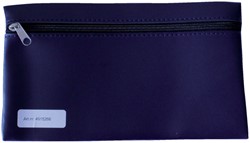 Schooletui Beto met rits 15x26cm skai donkerblauw