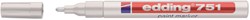 Paintmarker edding 751 op oliebasis 1-2mm wit