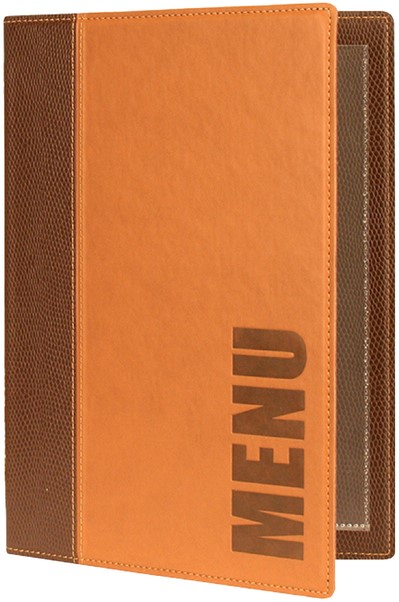 Menukaart Securit Trendy A5 1 x 2 tassen bruin