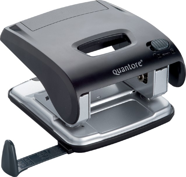 Perforator Quantore luxe 2-gaats 20vel zwart