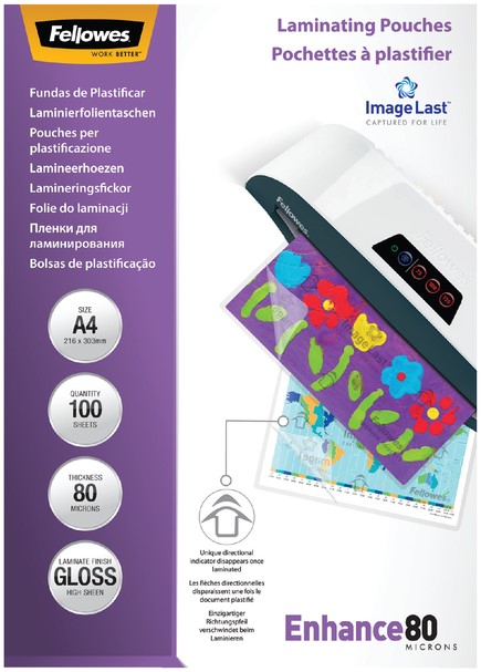 Lamineerhoes Fellowes A4 2x80micron glans 100 stuks-3