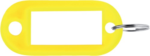 Sleutellabel Pavo kunststof geel