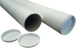 Verzendkoker CleverPack A1 650x50x1.5 met doppen wit pak à 20 stuks