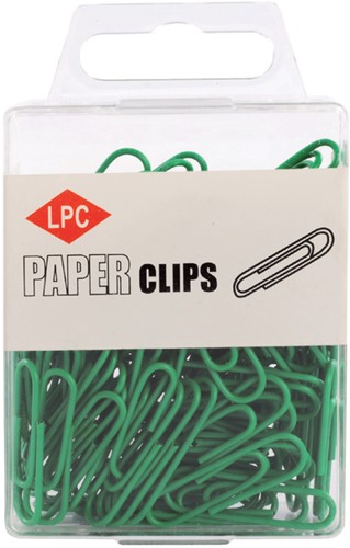 Paperclip LPC 28mm 100stuks groen