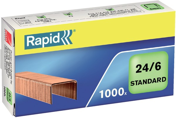 Nieten Rapid 24/6 verkoperd standaard 1000 stuks 24855700