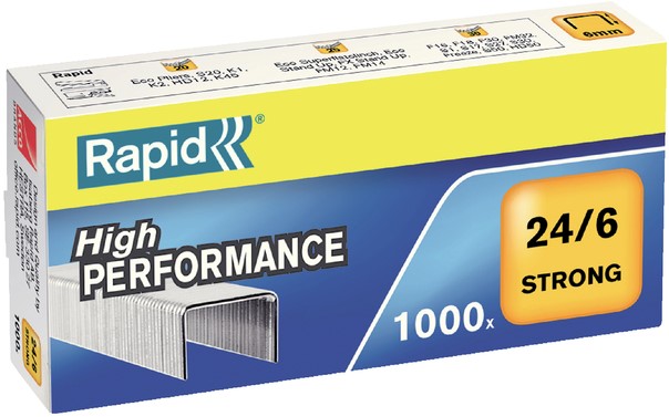 Nieten Rapid 24/6 gegalvaniseerd strong 1000 stuks 24855800