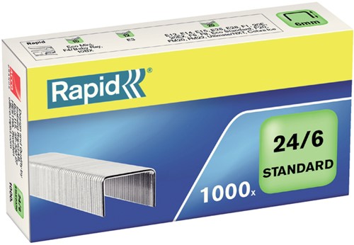 Nieten Rapid 24/6 gegalvaniseerd standaard 1000 stuks