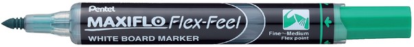 Whiteboardmarker Pentel MWL5SBF Maxiflo rond 1.5-4.5mm groen