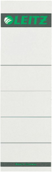 Rug-insteekkaart Leitz breed 57x191mm karton grijs 10 stuks