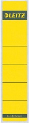 Rugetiket Leitz smal/kort 39x192mm zelfklevend geel OP=OP