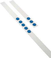 Wandlijst Desq 100cm met 5 blauwe magneten van 32mm