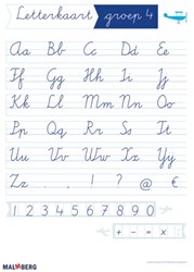 Klinkers klassikale letterkaart verbonden schrift groep 3 en 4