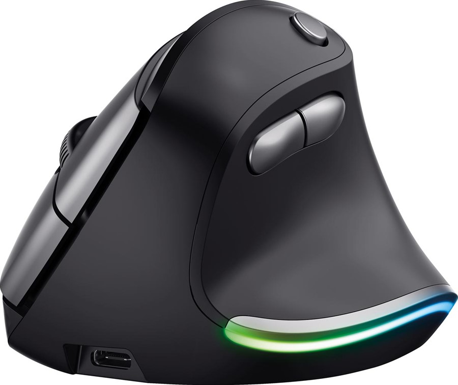 Ergonomische muis Trust Bayo II draadloos rechtshandig