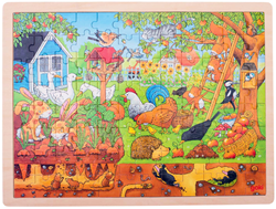 Themapuzzel De Tuin hout 96 stukjes