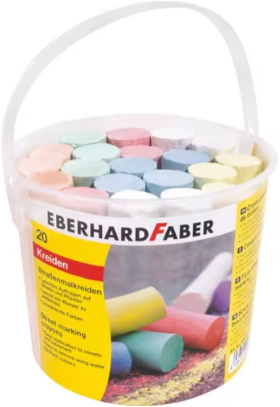 Stoepkrijt Eberhard Faber 20 stuks assorti