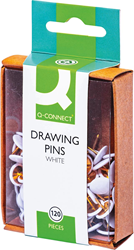 Punaises Q-Connect 11mm wit doosje 120 stuks