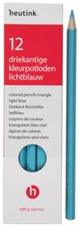 Kleurpotloden driekantig lichtblauw 12 stuks 