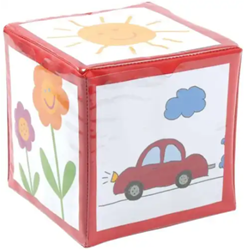 Dobbelsteen met insteekhoesjes rood