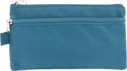 Schooletui Kangaro plat 21x11cm met dubbele rits blauw