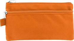 Schooletui Kangaro plat 21x11cm met dubbele rits oranje