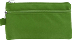 Schooletui Kangaro plat 21x11cm met dubbele rits groen