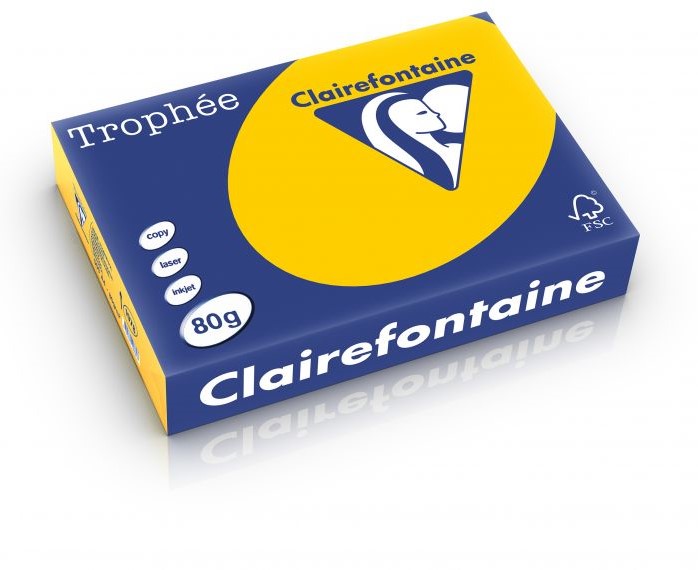 Kopieerpapier Trophee A4 80gr 1978 zonnebloemgeel 500vel